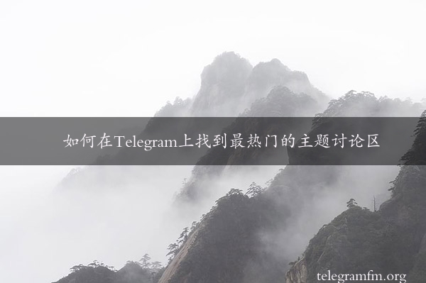 如何在Telegram上找到最热门的主题讨论区